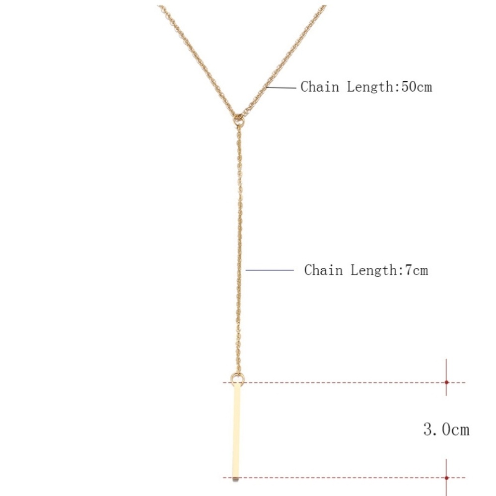 Stainless Steel Long Pendal necklace Bar, Needle - Picture 5 of 5